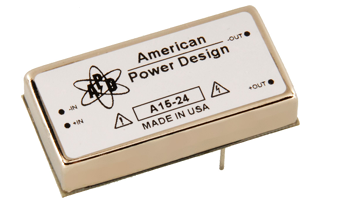 A15-24 15W高壓DC/DC轉換器American Power Design A15-24 15W高壓DC/DC轉換器American Power Design
